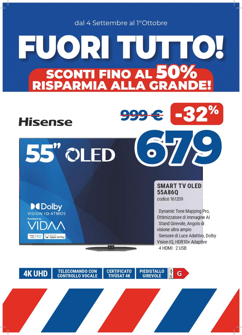 TV HISENSE 55A86Q OLED